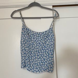 Reformation blue floral top